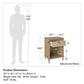 Shiloh Faux Rattan Nightstand with Drawer and Lower Shelf - Natural