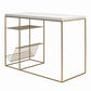 Neely Desk Mixed Media with Flat and Angled Shelves - Plaster