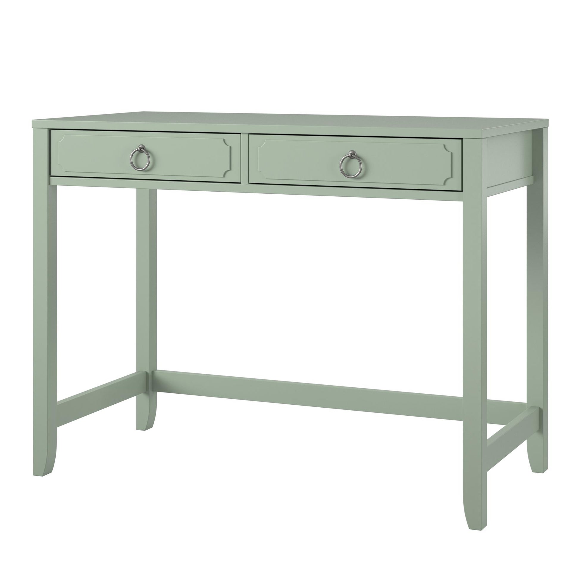 Her Majesty 2 Drawer Writing Desk, Pale Green - Pale Green
