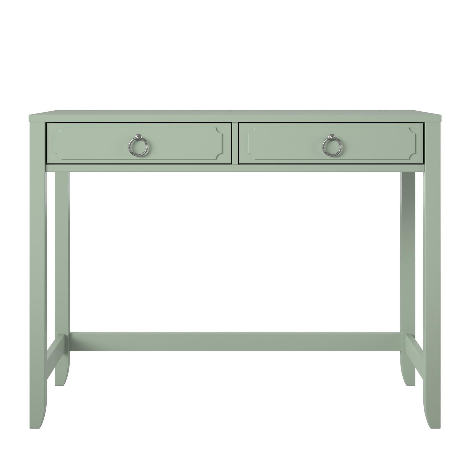 Her Majesty 2 Drawer Writing Desk, Pale Green - Pale Green