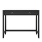 Her Majesty 2 Drawer Writing Desk, Black - Black