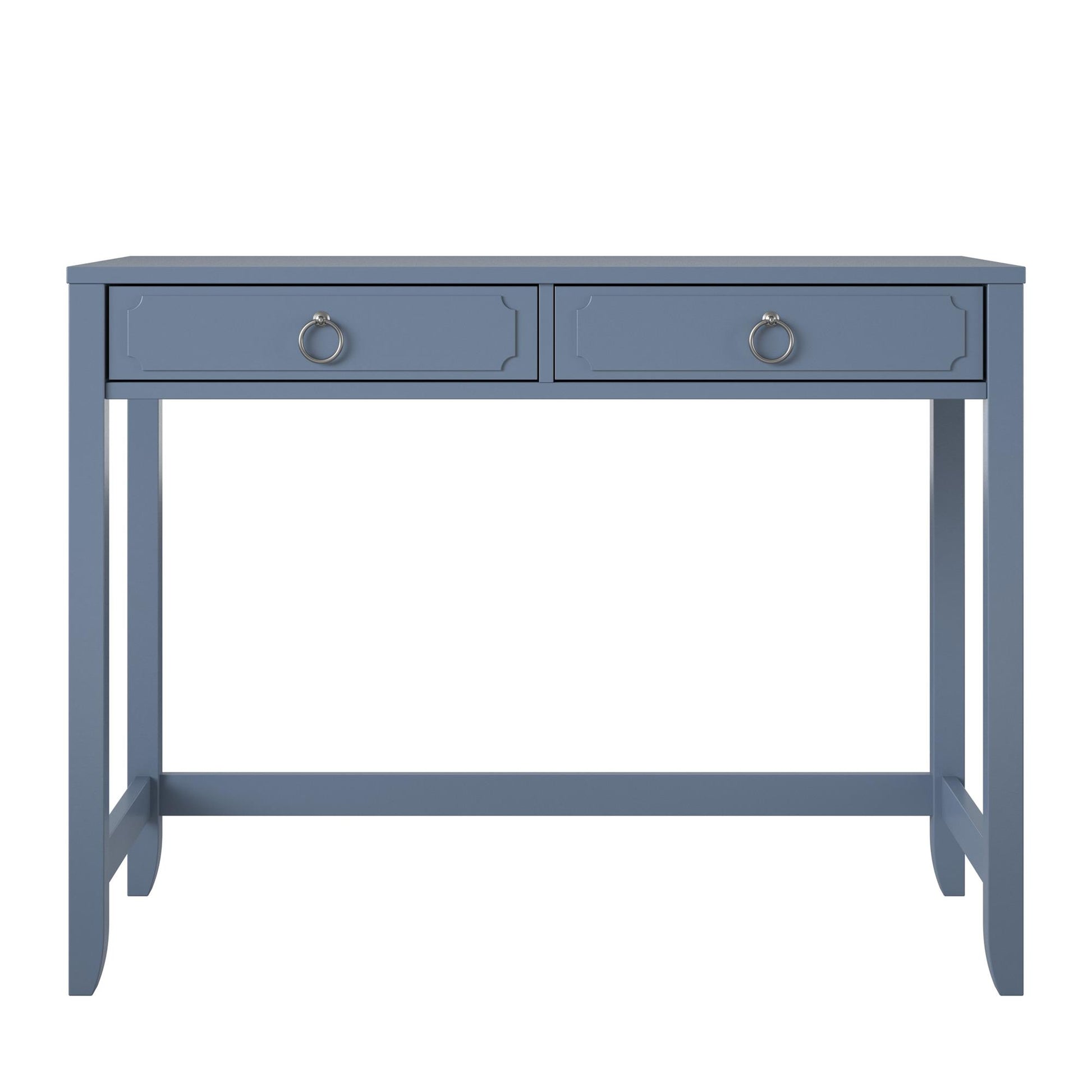 Her Majesty 2 Drawer Writing Desk, Blue - Blue