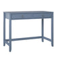 Her Majesty 2 Drawer Writing Desk, Blue - Blue