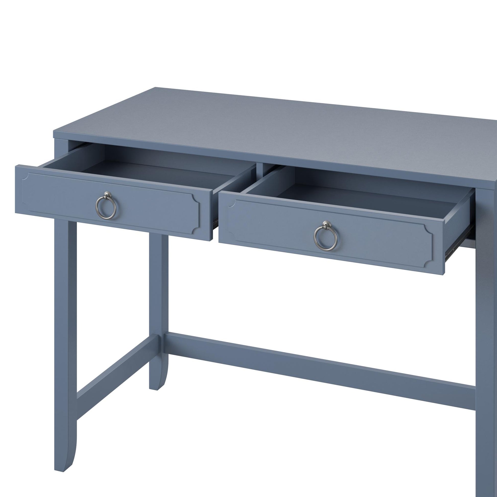 Her Majesty 2 Drawer Writing Desk, Blue - Blue