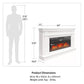 Elmcroft Wide Mantel with 43" Linear Fireplace Insert - White