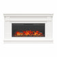 Elmcroft Wide Mantel with 43" Linear Fireplace Insert - White