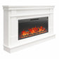 Elmcroft Wide Mantel with 43" Linear Fireplace Insert - White