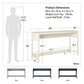 Franklin Painted Sofa Table / Extra Wide Desk with Foot Rest - White