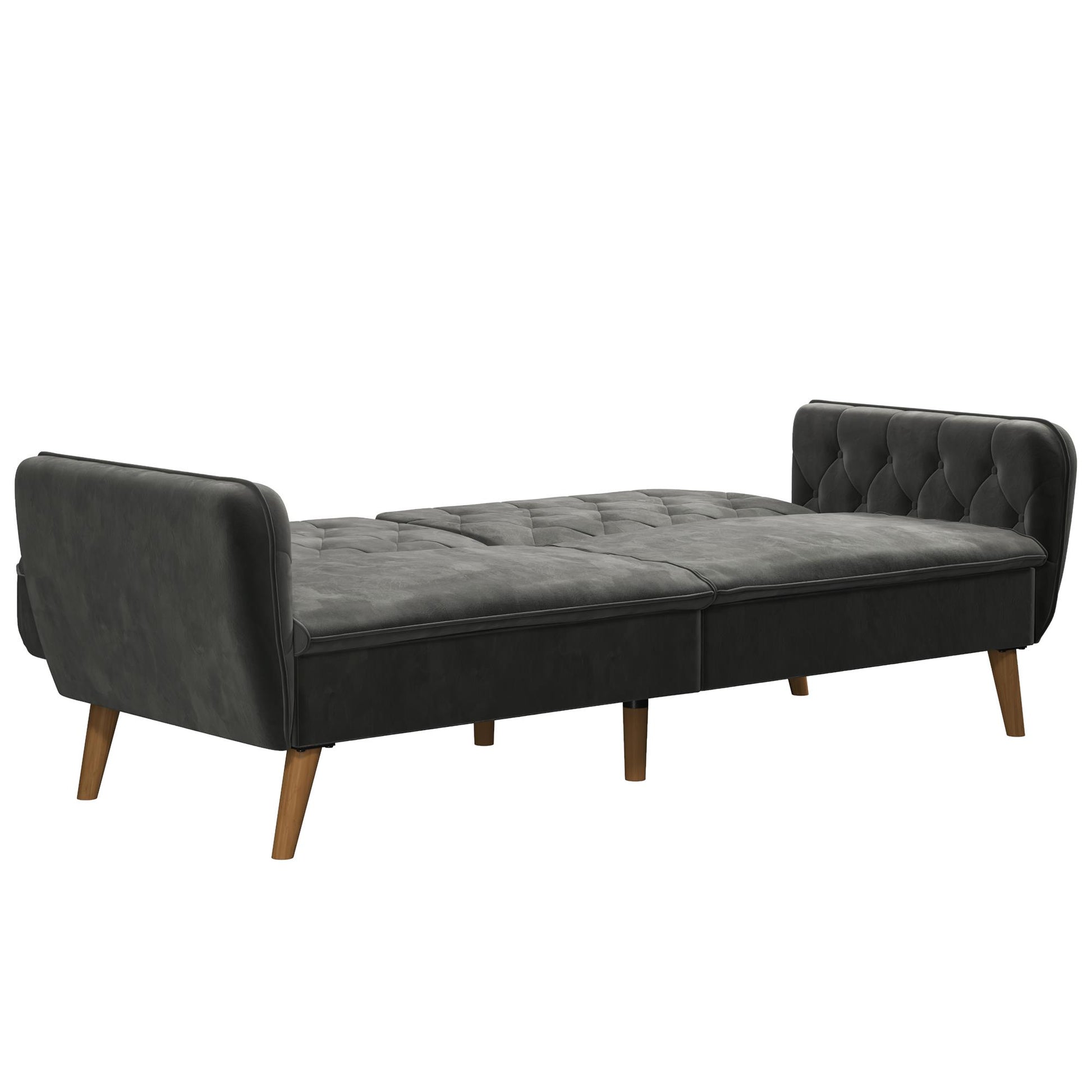 Tallulah Memory Foam Futon - Grey Velvet