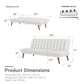 Brittany Armless Futon - White
