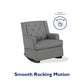 Bennet Transitional Wingback Linen Upholstered Nursery Rocker Chair - Grey Linen