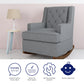 Bennet Transitional Wingback Linen Upholstered Nursery Rocker Chair - Grey Linen