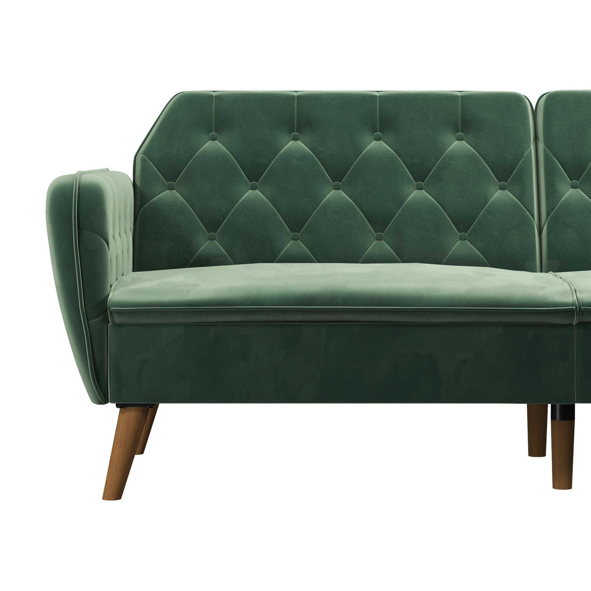 Tallulah Memory Foam Futon - Light Green