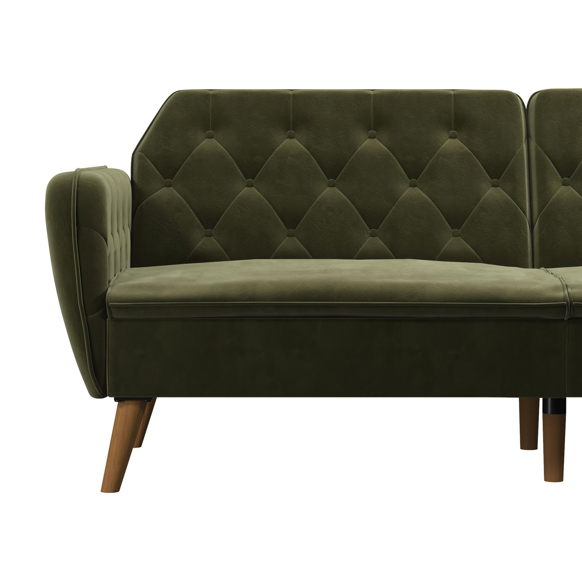 Tallulah Memory Foam Futon - Green