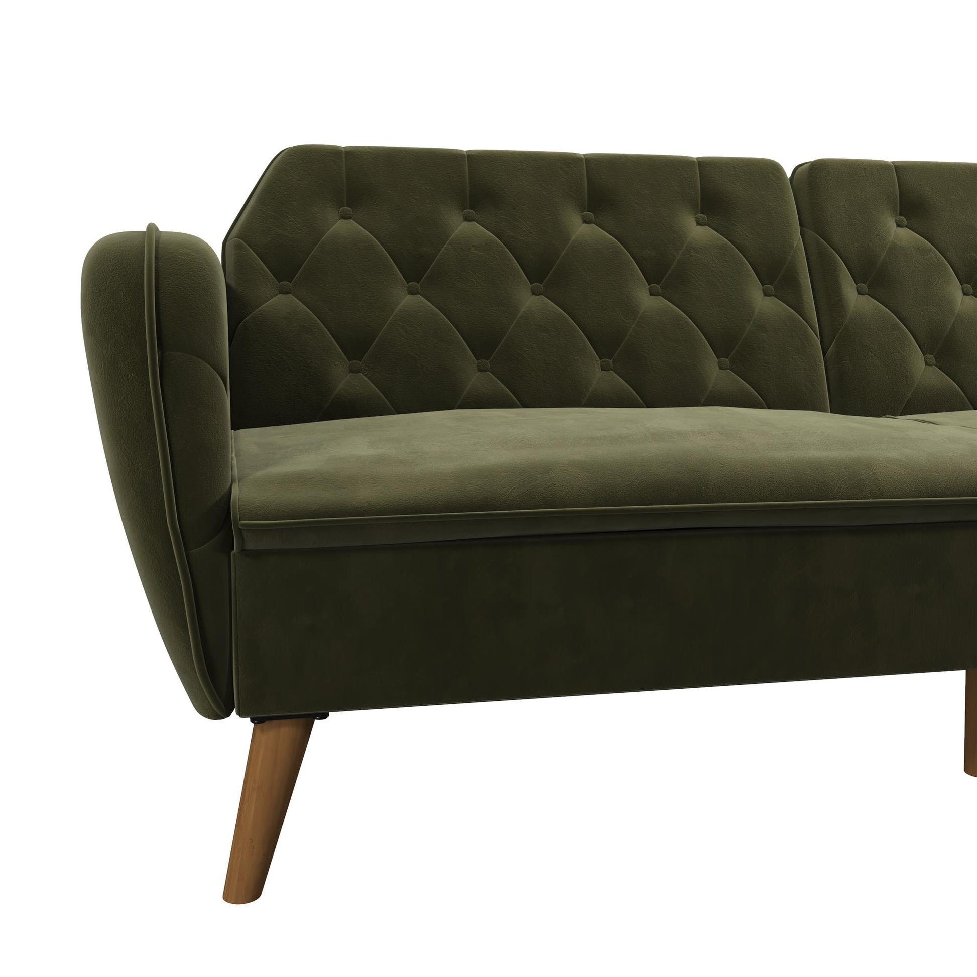 Tallulah Memory Foam Futon - Green