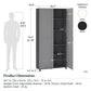 Kendall 36 Inch Multipurpose Storage Cabinet  - Gray