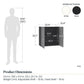 Kendall 24 Inch Multipurpose 2 Door Wall Cabinet - Black