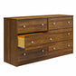 Ellwyn 6 Drawer Wide Dresser with Included Wall Anchor Kit - Bank Alder