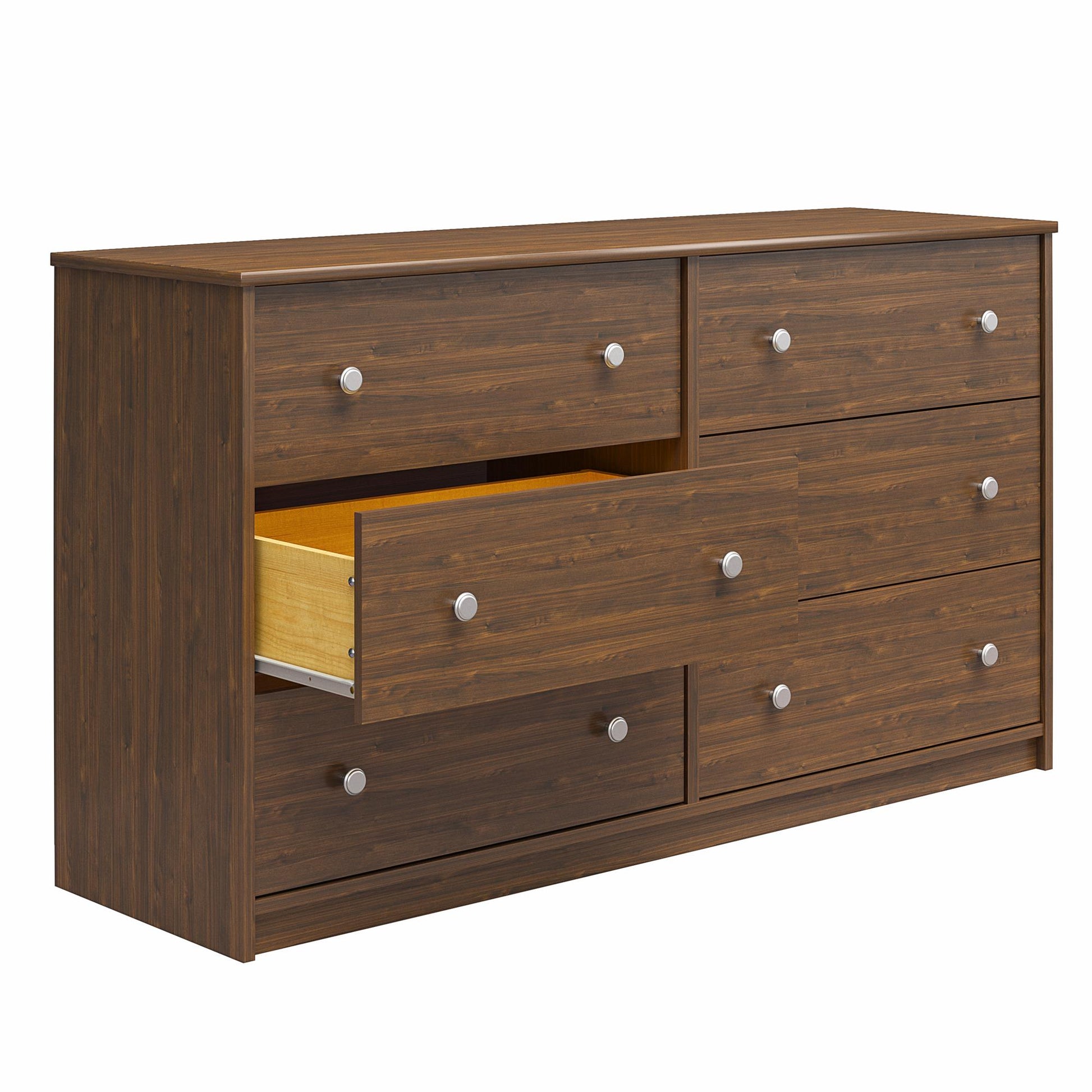 Ellwyn 6 Drawer Wide Dresser with Included Wall Anchor Kit - Saint Walnut