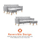 Gloria Sofa Sectional - Light Gray