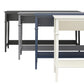 Franklin Painted Sofa Table / Extra Wide Desk with Foot Rest - White