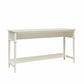 Franklin Painted Sofa Table / Extra Wide Desk with Foot Rest - White