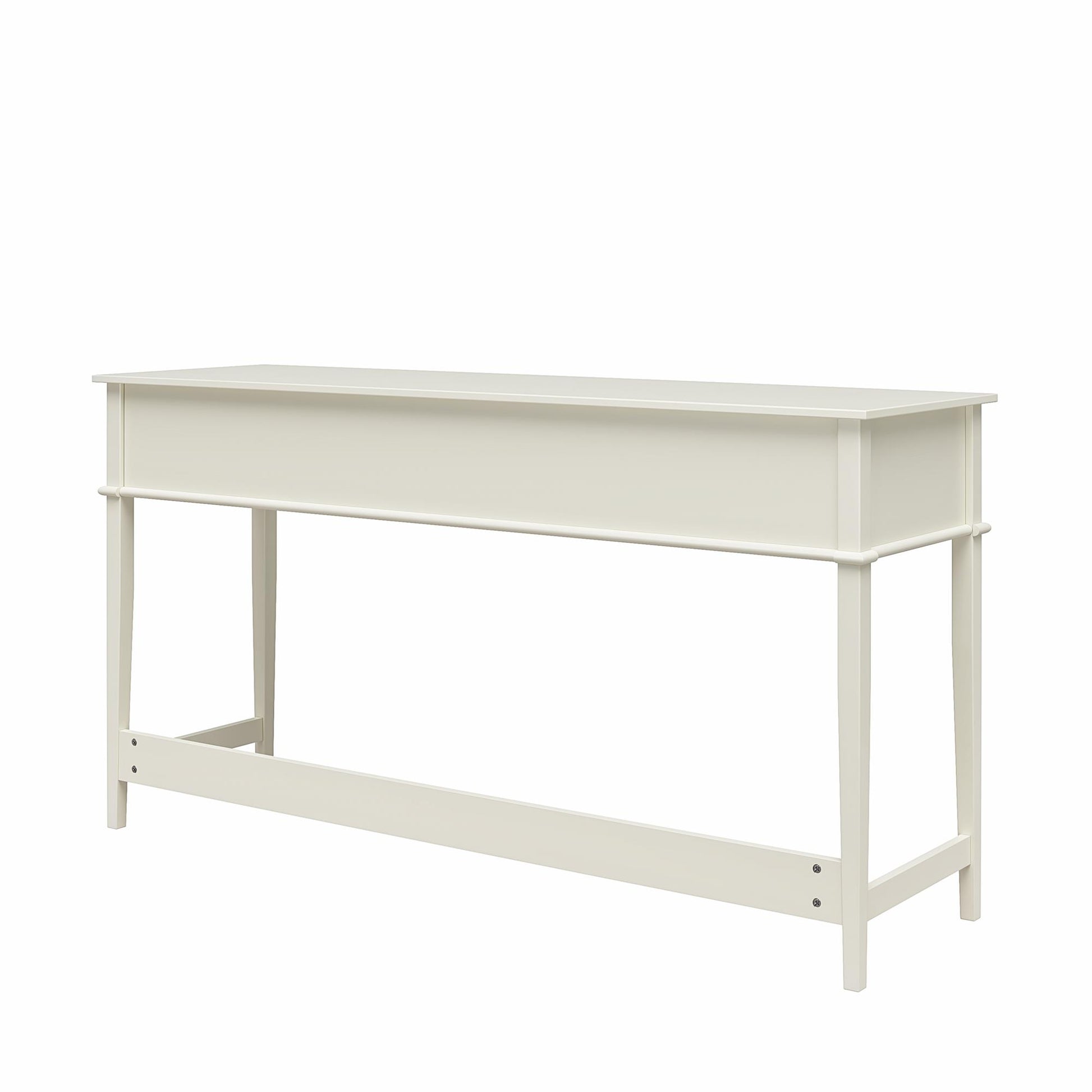 Franklin Painted Sofa Table / Extra Wide Desk with Foot Rest - White