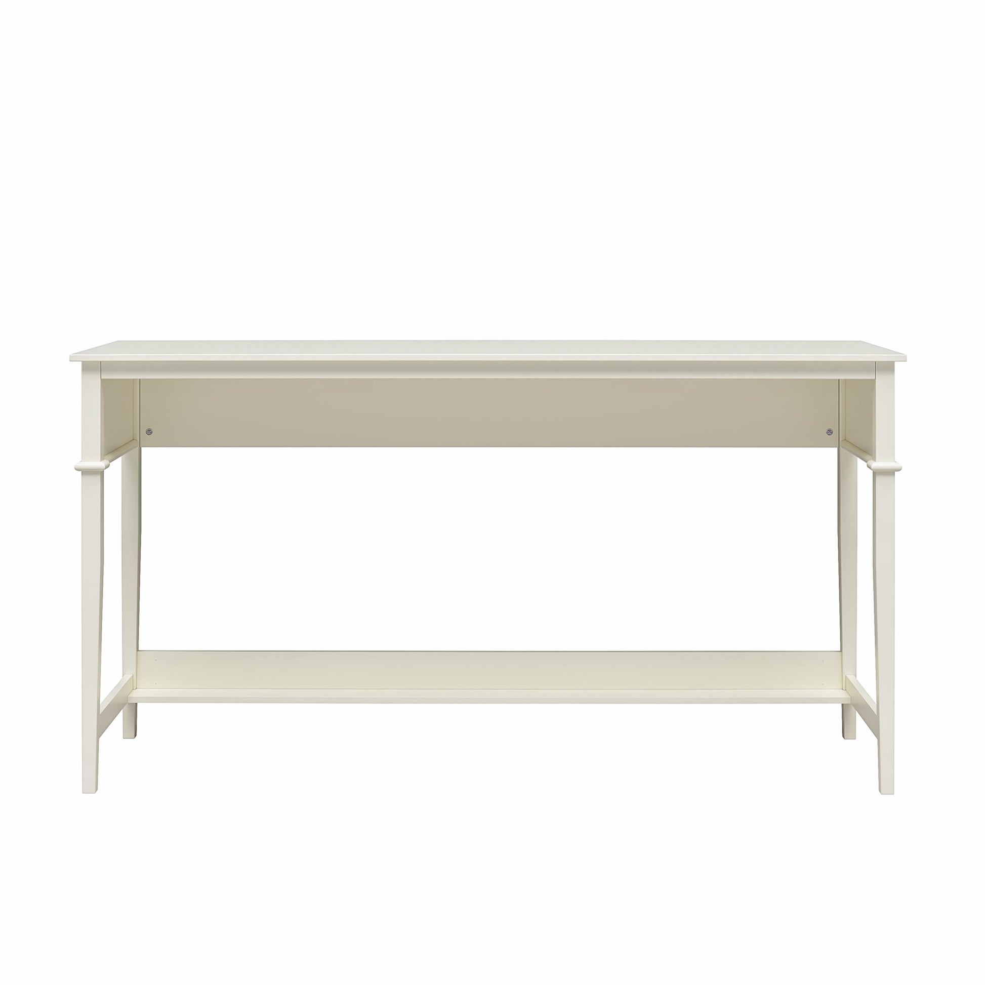 Franklin Painted Sofa Table / Extra Wide Desk with Foot Rest - White