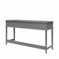 Franklin Painted Sofa Table / Extra Wide Desk with Foot Rest - Gray