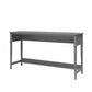 Franklin Painted Sofa Table / Extra Wide Desk with Foot Rest - Gray