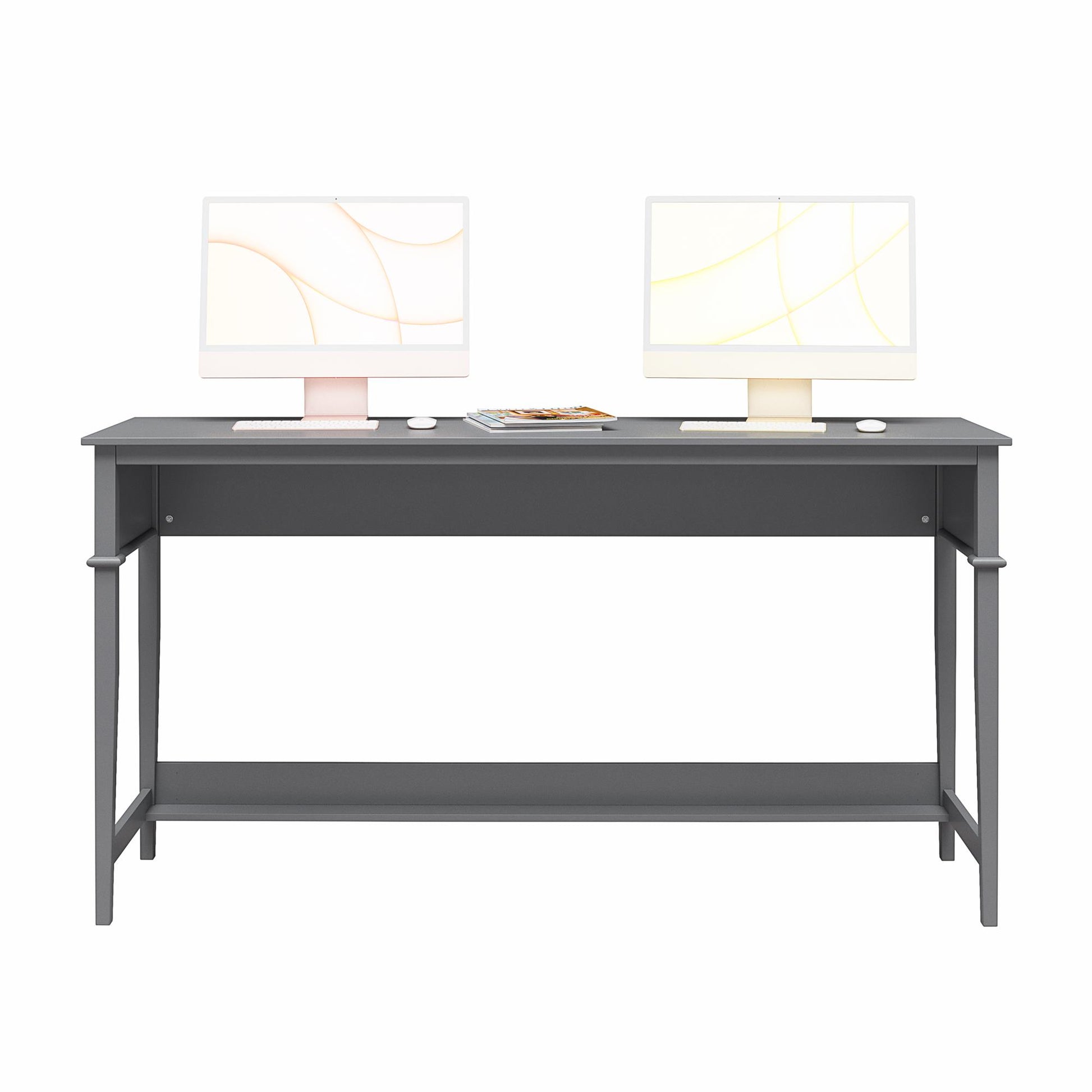 Franklin Painted Sofa Table / Extra Wide Desk with Foot Rest - Gray