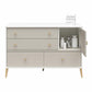 Valentina Asymmetrical 4 Drawer / 1 Door Convertible Dresser - White / Grey
