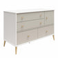 Valentina Asymmetrical 4 Drawer / 1 Door Convertible Dresser - White / Grey