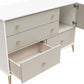 Valentina Asymmetrical 4 Drawer / 1 Door Convertible Dresser - White / Grey