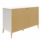 Valentina Asymmetrical 4 Drawer / 1 Door Convertible Dresser - White / Grey