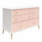 Little Seeds Valentina Asymmetrical 4 Drawer / 1 Door Convertible Dresser - Pale Pink