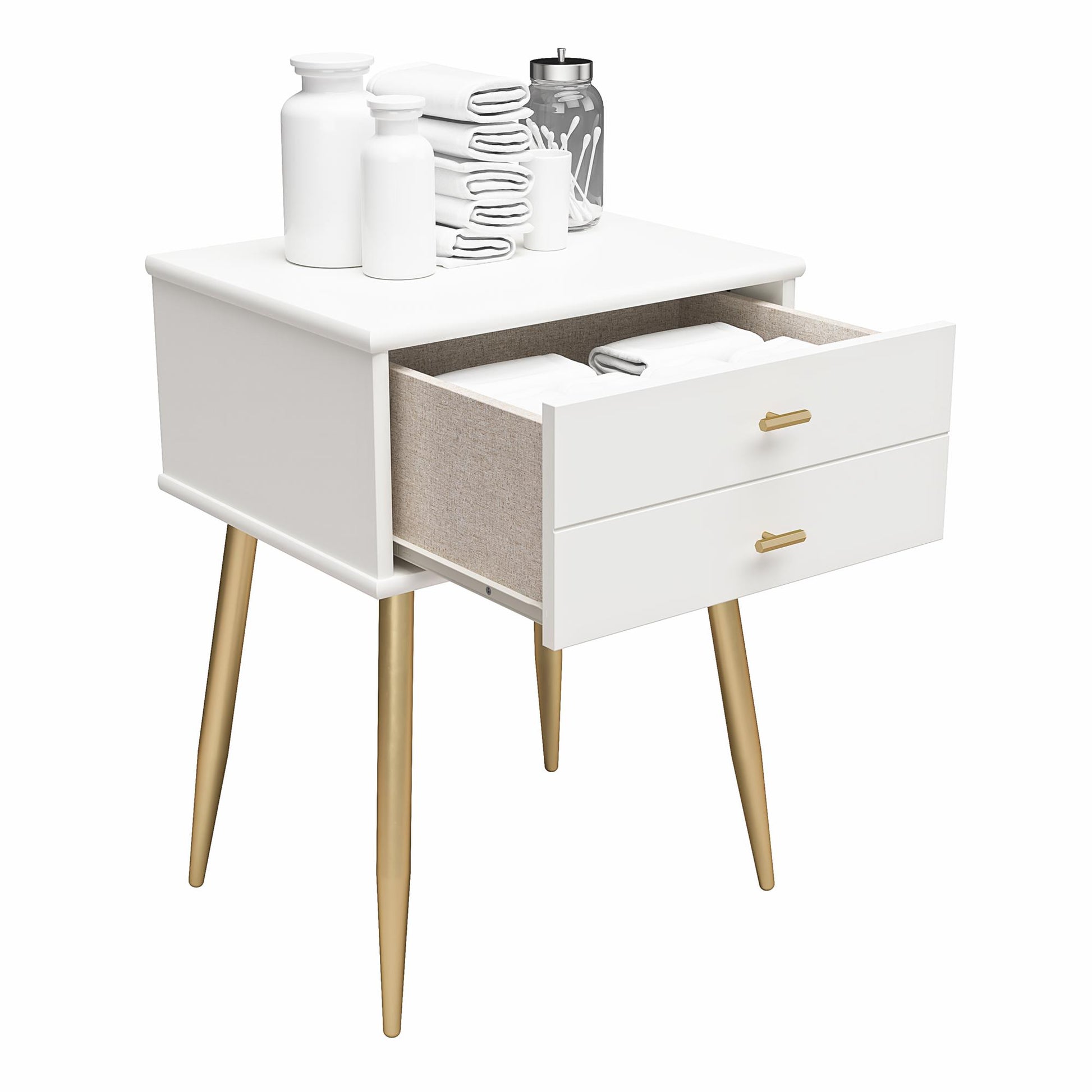 Little Seeds Valentina 1 Drawer Nightstand - White