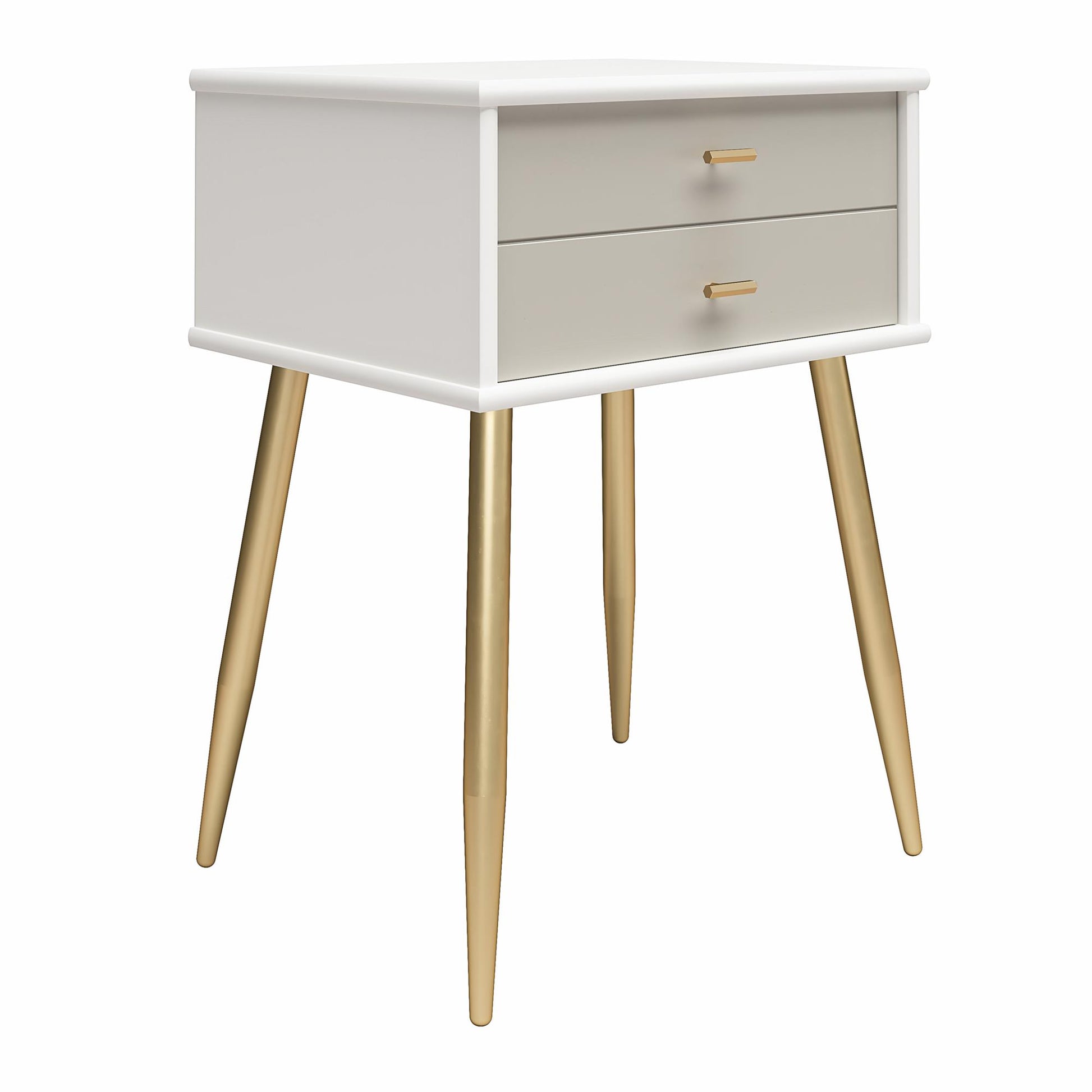 Little Seeds Valentina 1 Drawer Nightstand - White / Grey