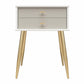 Little Seeds Valentina 1 Drawer Nightstand - White / Grey