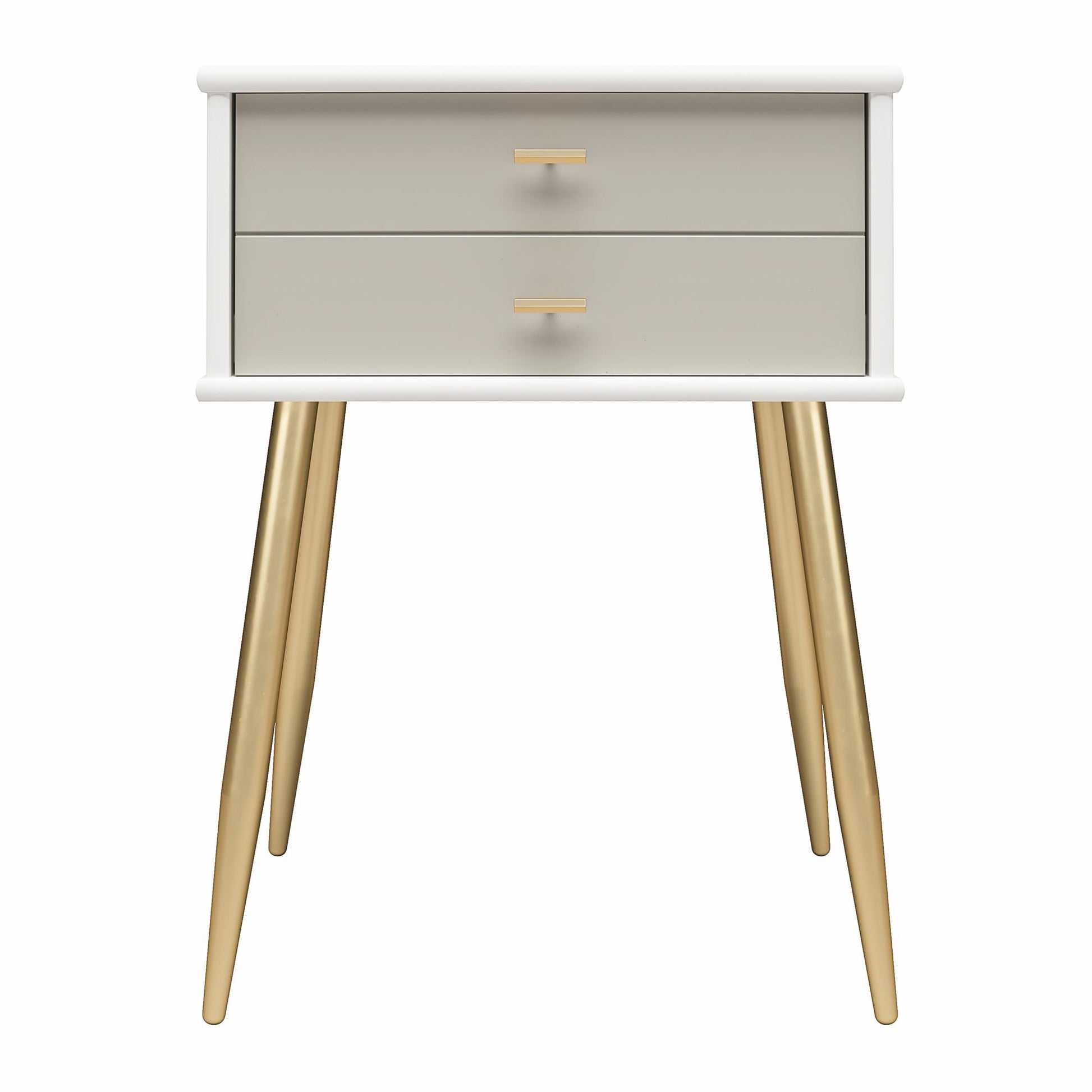 Little Seeds Valentina 1 Drawer Nightstand - White / Grey