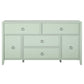 Her Majesty 4 Drawer/2 Door Wide Dresser, Pale Green - Pale Green