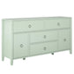 Her Majesty 4 Drawer/2 Door Wide Dresser, Pale Green - Pale Green
