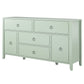 Her Majesty 4 Drawer/2 Door Wide Dresser, Pale Green - Pale Green