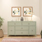 Her Majesty 4 Drawer/2 Door Wide Dresser, Pale Green - Pale Green