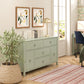 Her Majesty 4 Drawer/2 Door Wide Dresser, Pale Green - Pale Green