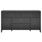 Her Majesty 4 Drawer/2 Door Wide Dresser, Black - Black