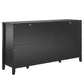 Her Majesty 4 Drawer/2 Door Wide Dresser, Black - Black