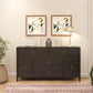 Her Majesty 4 Drawer/2 Door Wide Dresser, Black - Black