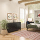 Her Majesty 4 Drawer/2 Door Wide Dresser, Black - Black