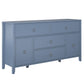 Her Majesty 4 Drawer/2 Door Wide Dresser, Blue - Blue